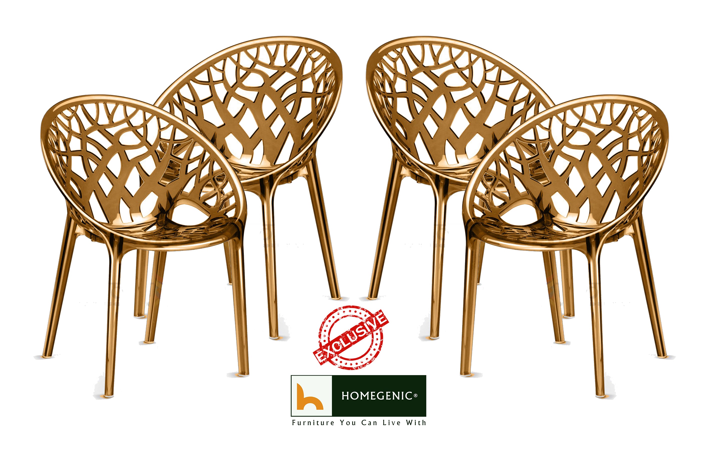 Nilkamal Crystal PC Chairs (Umbra Translucent) | HOMEGENIC.