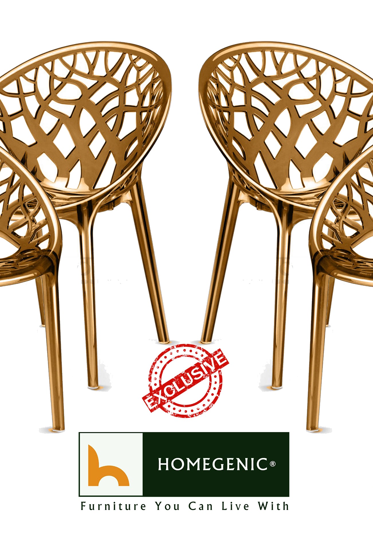 Nilkamal Crystal PC Chairs (Umbra Translucent) | HOMEGENIC.
