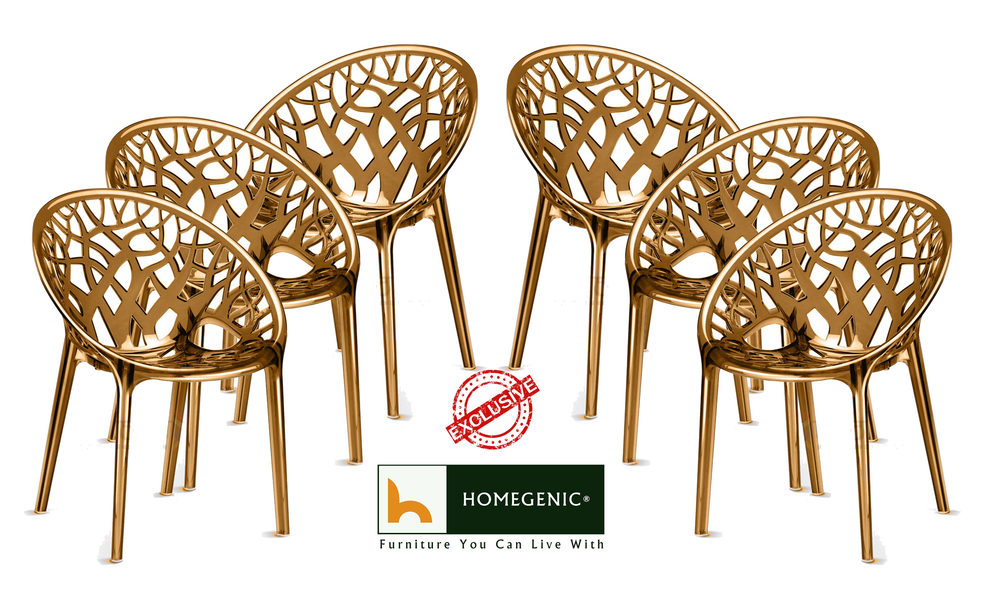 Nilkamal Crystal PC Chairs (Umbra Translucent) | HOMEGENIC.