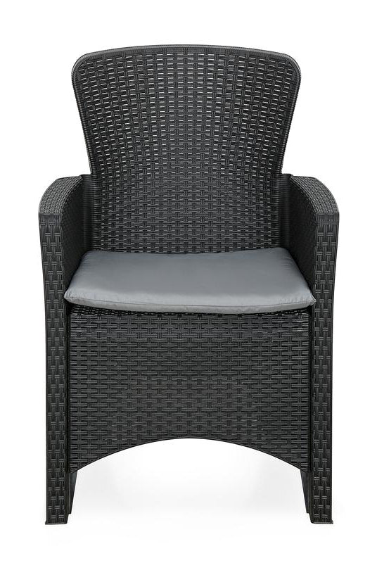 Nilkamal Divine set of 2 Chairs with Coffee Table (Black) | HOMEGENIC.