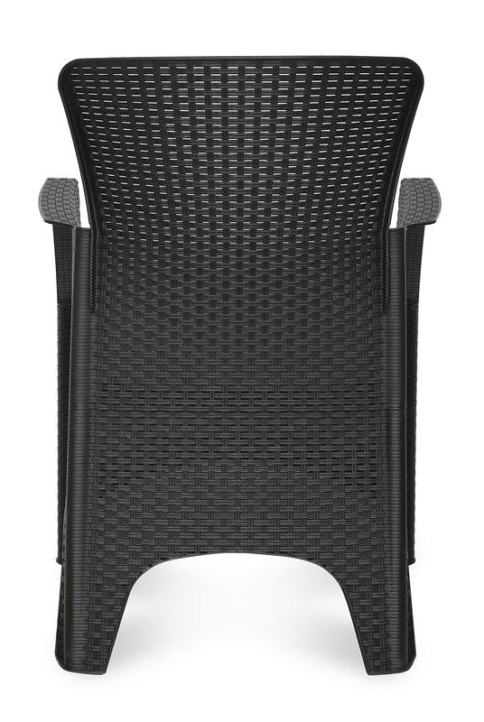Nilkamal Divine set of 2 Chairs with Coffee Table (Black) | HOMEGENIC.