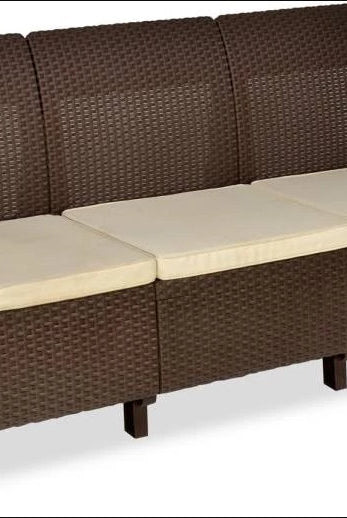 Nilkamal Goa Sofa Three, Two, One Seater & Complete Sofa Set (Season Rust Brown) | HOMEGENIC.