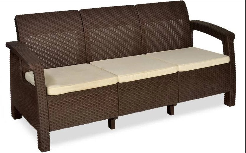 Nilkamal Goa Sofa Three, Two, One Seater & Complete Sofa Set (Season Rust Brown) | HOMEGENIC.