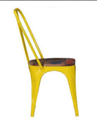 Replica Tolix Metal Bistro Dining Chair With Wood Top | HOMEGENIC.