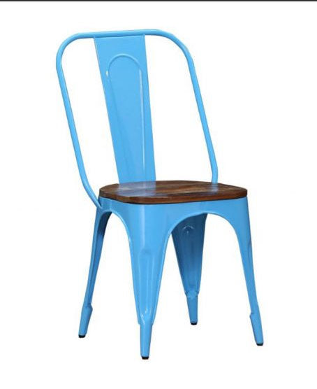 Replica Tolix Metal Bistro Dining Chair With Wood Top | HOMEGENIC.