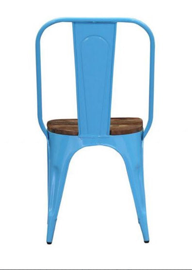 Replica Tolix Metal Bistro Dining Chair With Wood Top | HOMEGENIC.