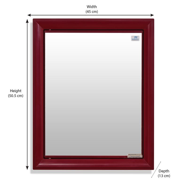 Nilkamal Gem Plastic Cabinet With Mirror | HOMEGENIC.