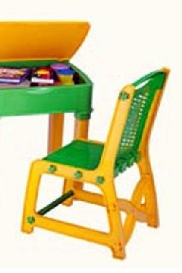 Nilkamal Apple Junior Study Table Set -Yellow And Green | HOMEGENIC.