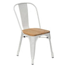 Replica Tolix Metal Bistro Dining Chair With Wood Top | HOMEGENIC.