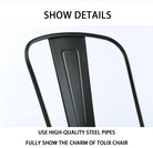 Replica Tolix Metal Bistro Dining Chair With Wood Top | HOMEGENIC.