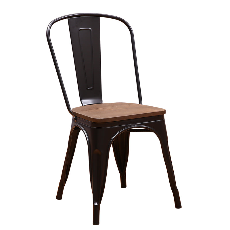 Replica Tolix Metal Bistro Dining Chair With Wood Top | HOMEGENIC.