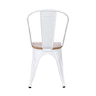 Replica Tolix Metal Bistro Dining Chair With Wood Top | HOMEGENIC.