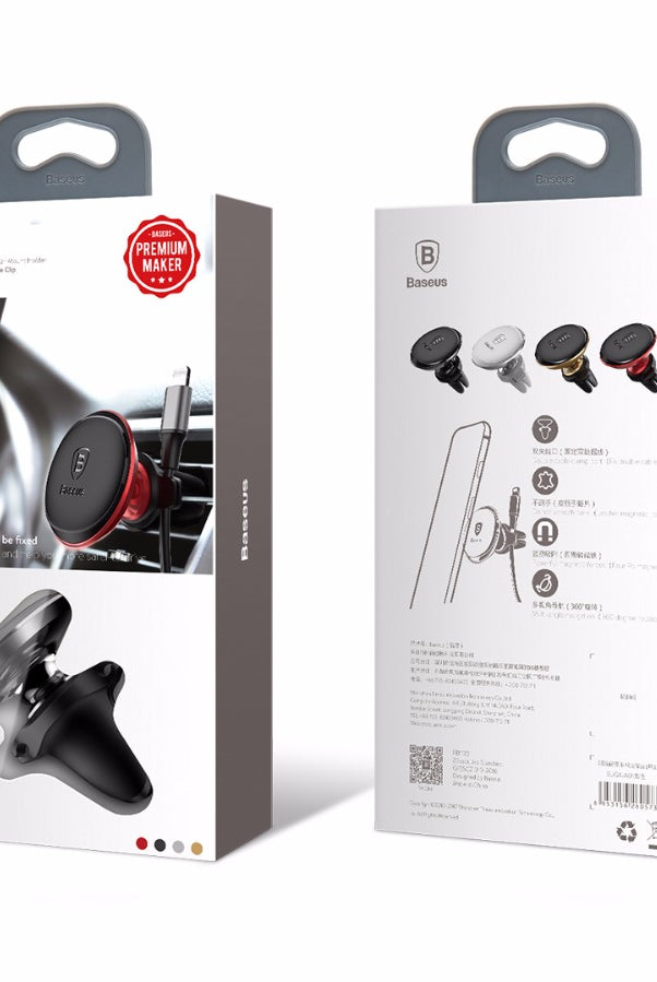 Baseus Magnetic Car Mobile holder with cable clip 360 Rotate | HOMEGENIC.