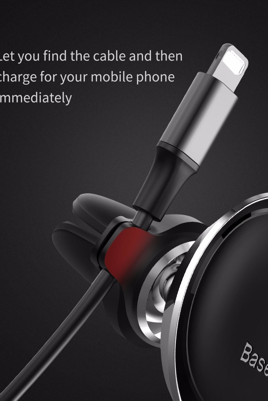 Baseus Magnetic Car Mobile holder with cable clip 360 Rotate | HOMEGENIC.
