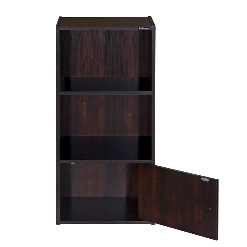 Nikamal Boston Book Case (Walnut) | HOMEGENIC.