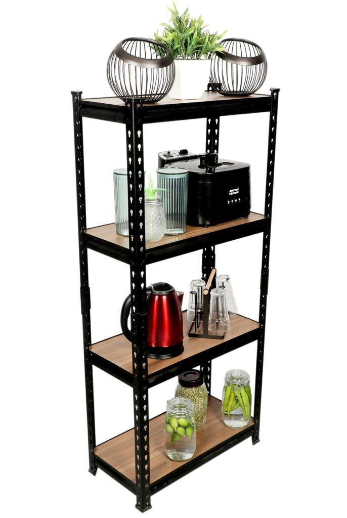 Homegenic Boltless Multi Purpose Adjustable Rack with Laminated Engineered Wood Shelves | HOMEGENIC.