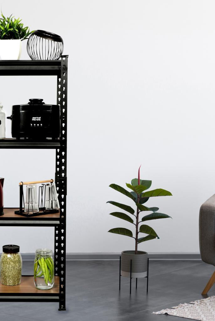 Homegenic Boltless Multi Purpose Adjustable Rack with Laminated Engineered Wood Shelves | HOMEGENIC.
