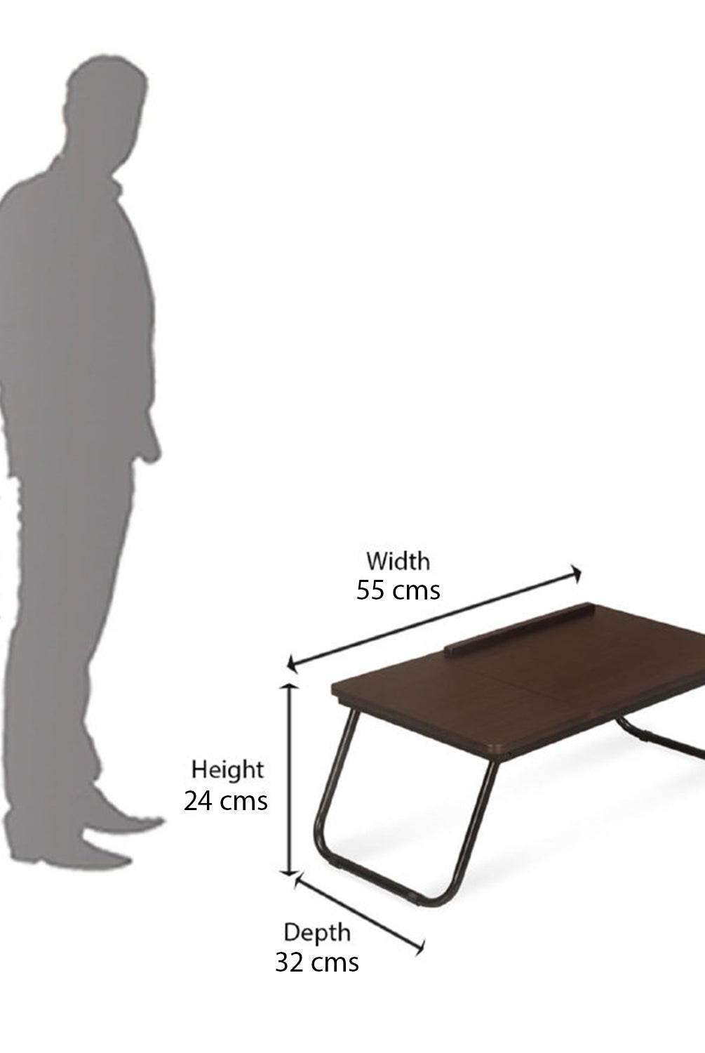 Nilkamal Inspiron Portable Laptop Table - Walnut | HOMEGENIC.