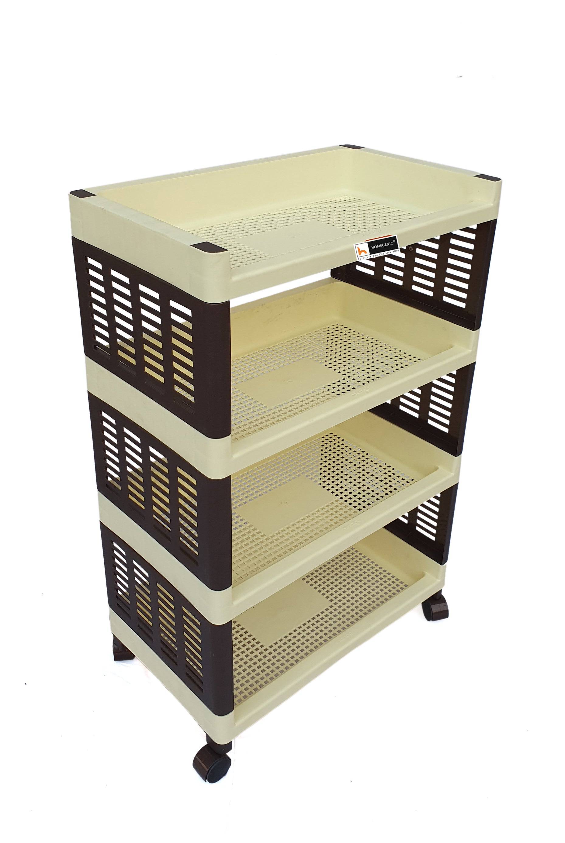 Homegenic Multipurpose Trolly Racks Big 4 shelves with Wheels | HOMEGENIC.