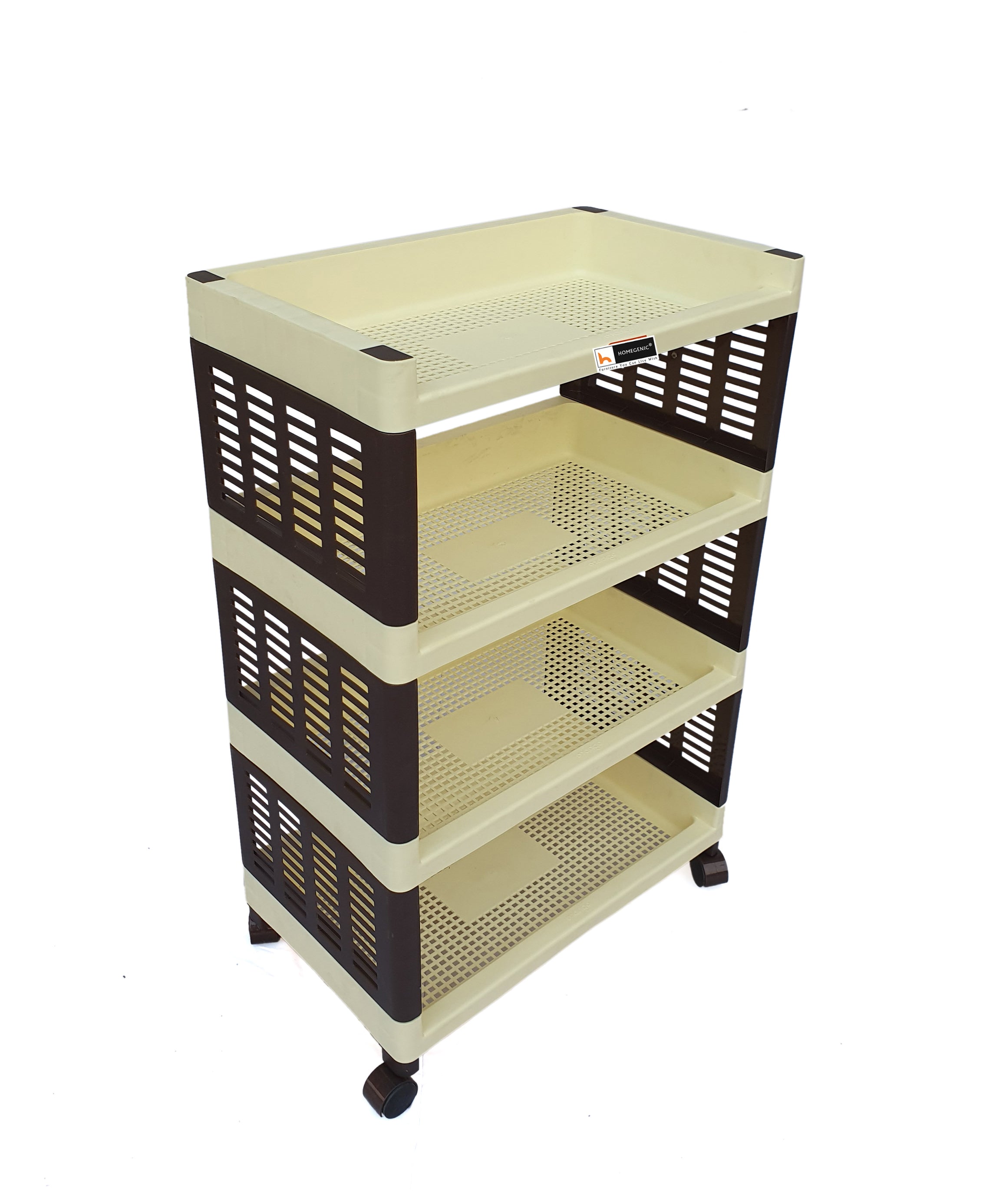 Homegenic Multipurpose Trolly Racks Big 4 shelves with Wheels | HOMEGENIC.