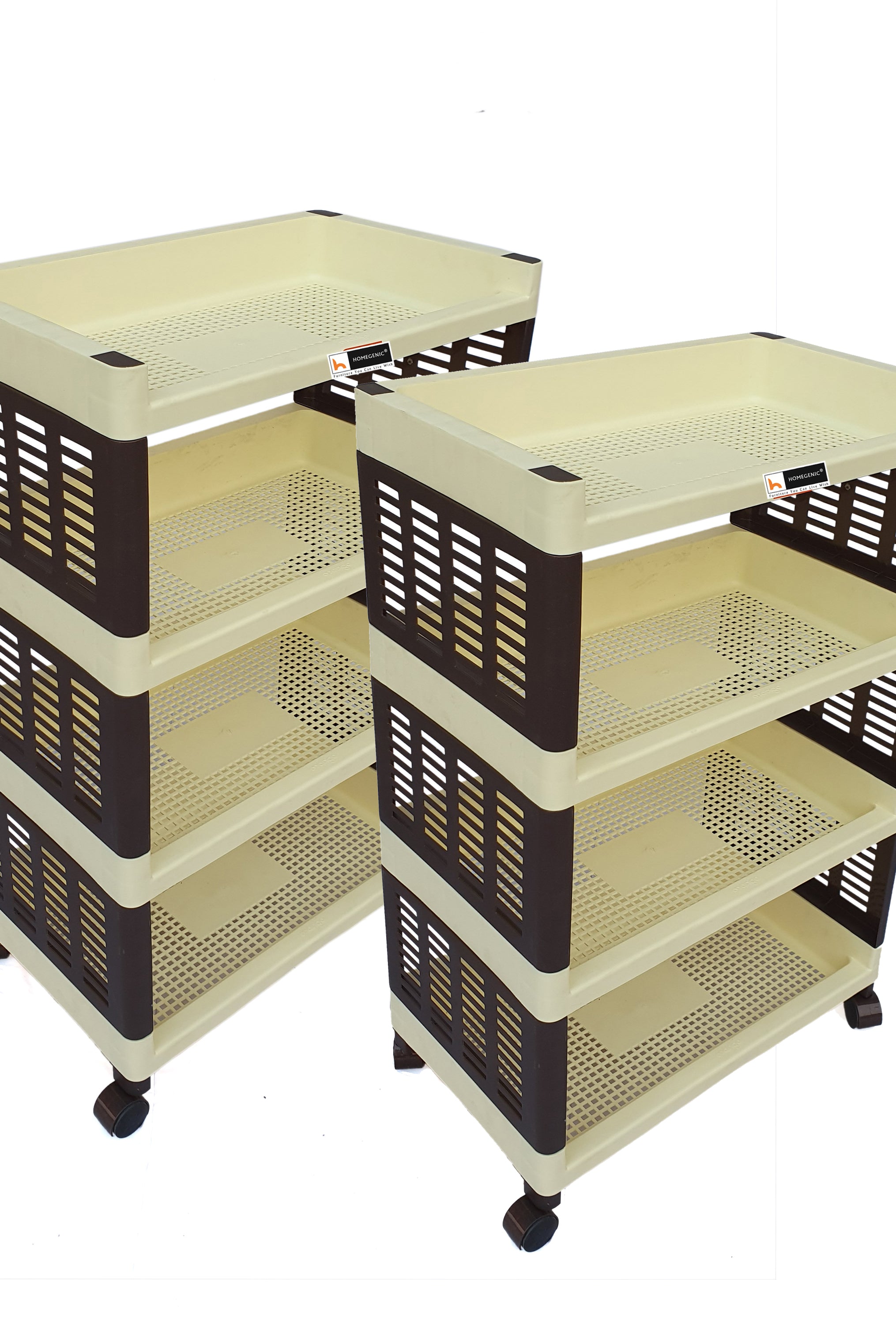 Homegenic Multipurpose Trolly Racks Big 4 shelves with Wheels | HOMEGENIC.