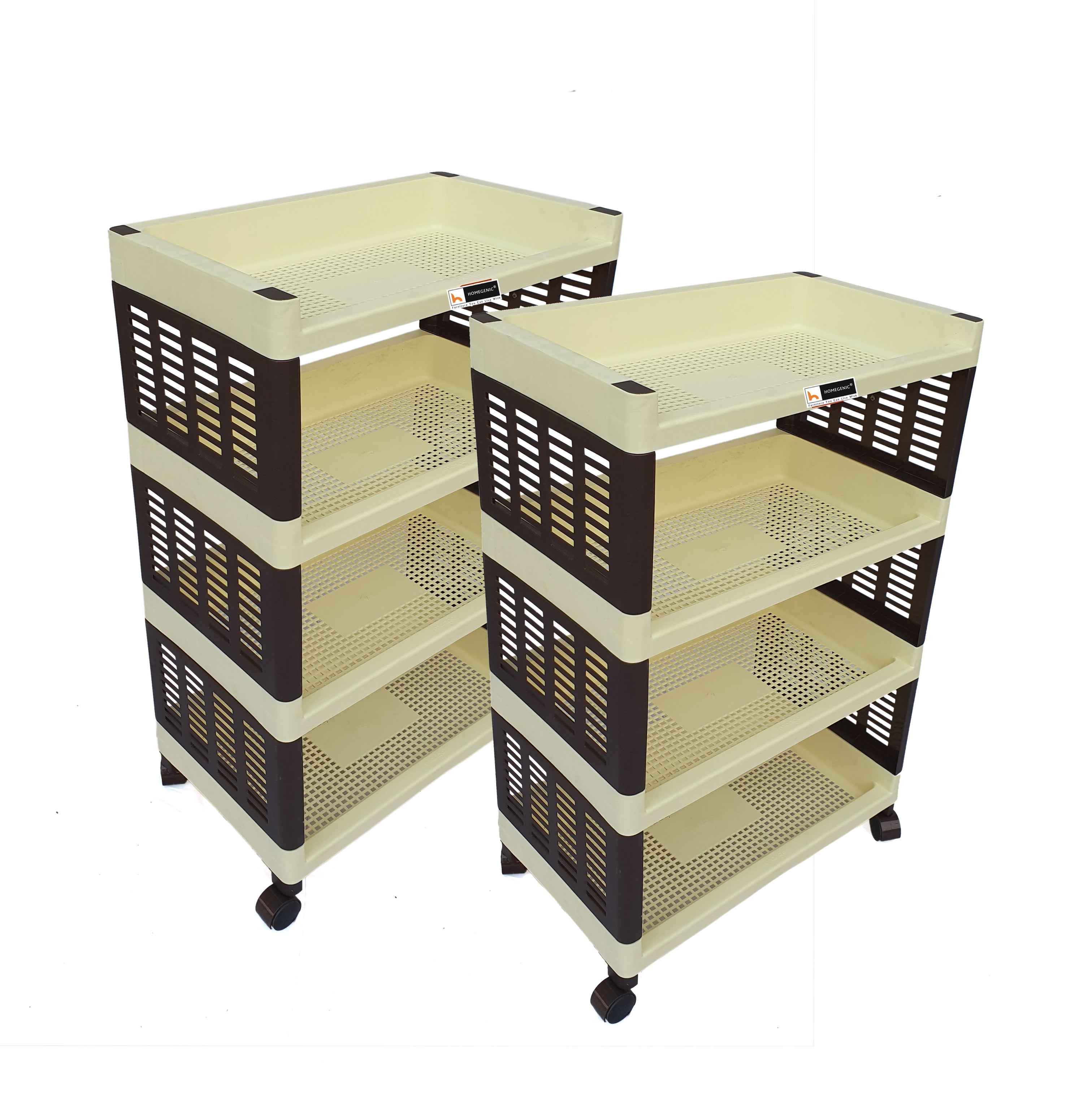 Homegenic Multipurpose Trolly Racks Big 4 shelves with Wheels | HOMEGENIC.