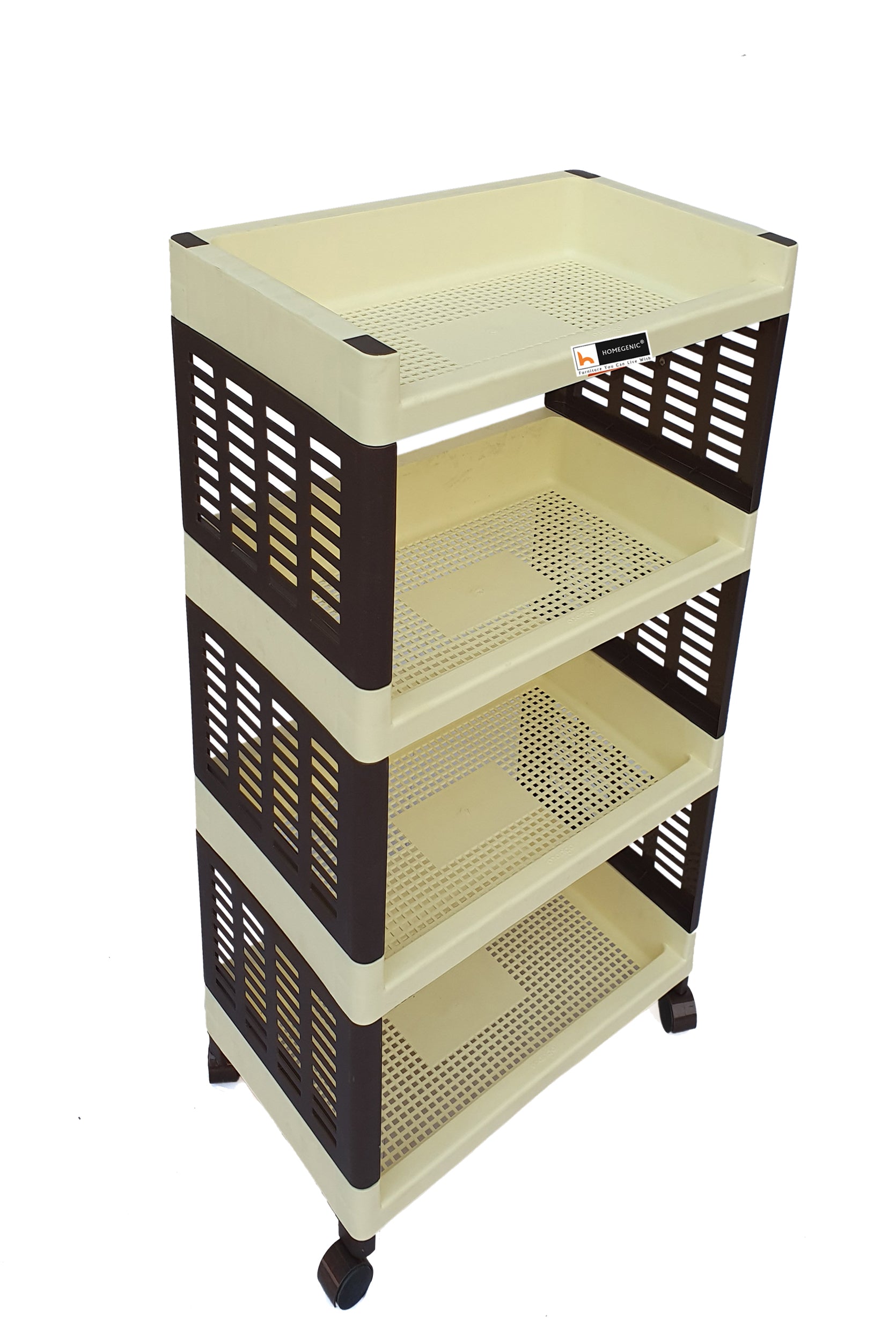 Homegenic Multipurpose Trolly Racks Big 4 shelves with Wheels | HOMEGENIC.