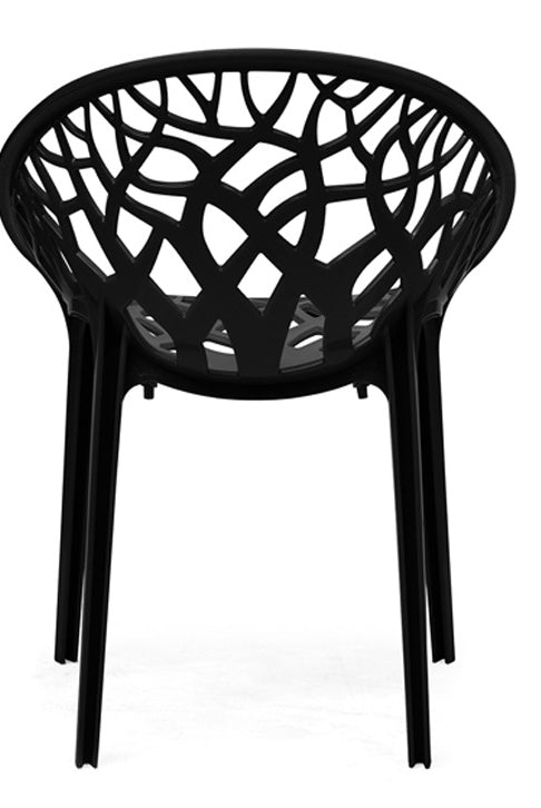 Nilkamal Crystal PP Chairs (Black Color) | HOMEGENIC.