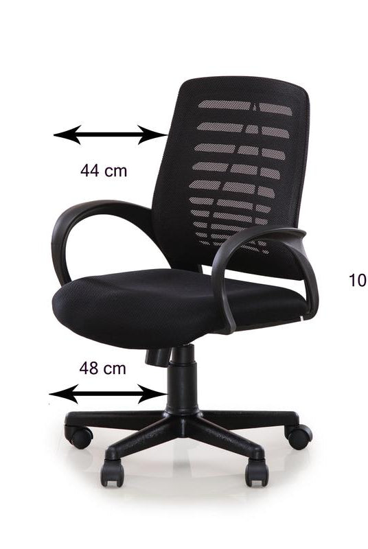 Nilkamal Elantra Mid Back Chair (Black) | HOMEGENIC.