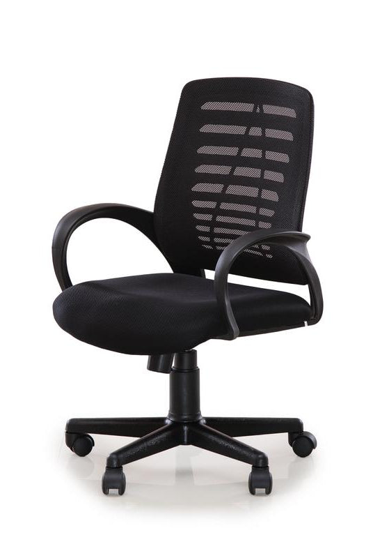 Nilkamal Elantra Mid Back Chair (Black) | HOMEGENIC.