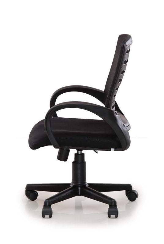 Nilkamal Elantra Mid Back Chair (Black) | HOMEGENIC.