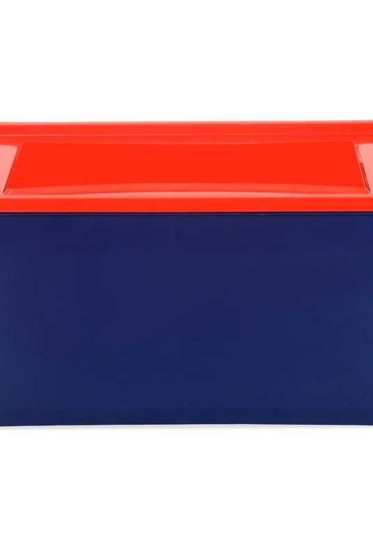 Nilkamal Stackable Storage Box 50 Ltr with Wheels (Blue & Red) | HOMEGENIC.