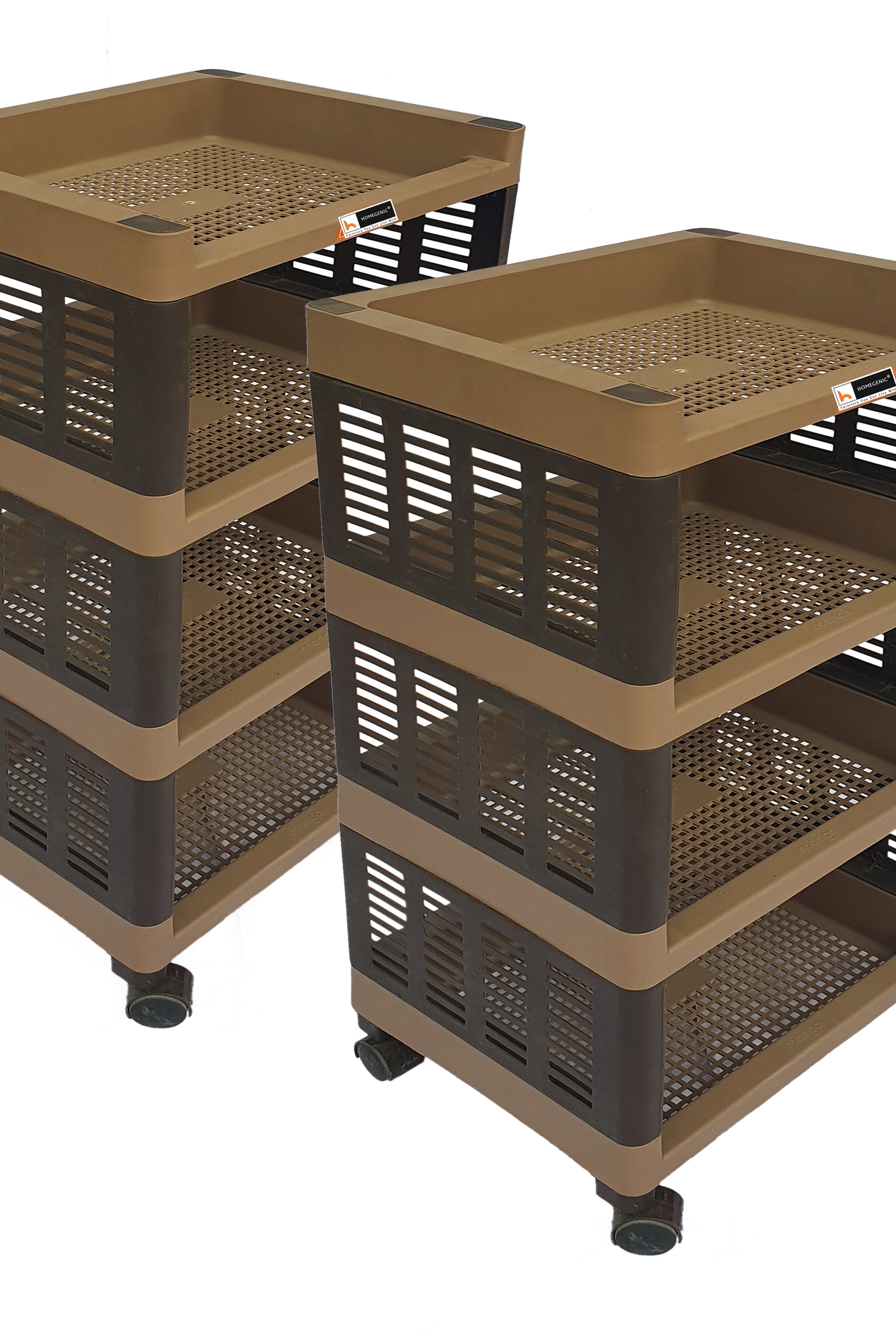 Homegenic Multipurpose Trolly Racks Big 4 shelves with Wheels | HOMEGENIC.