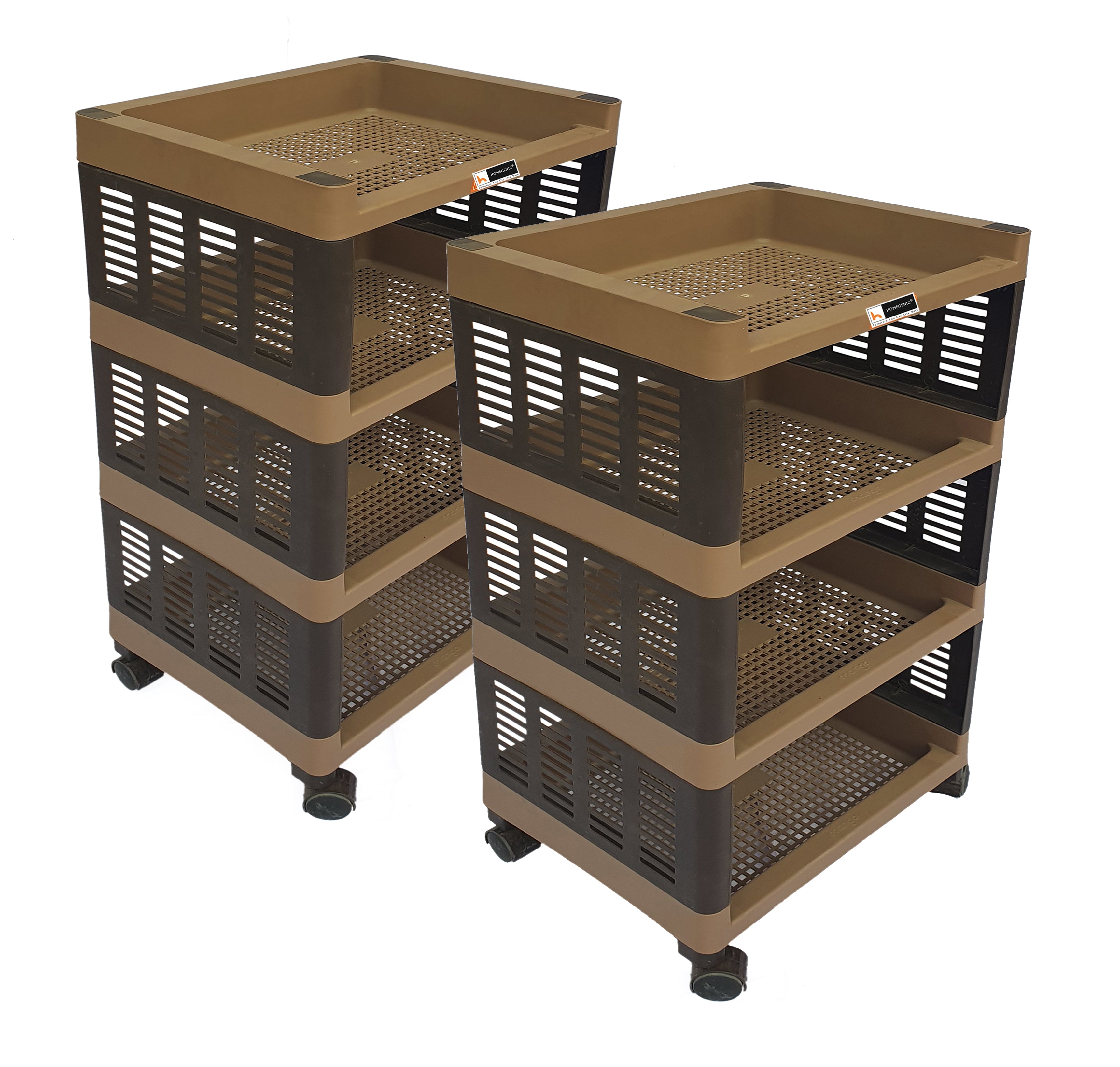 Homegenic Multipurpose Trolly Racks Big 4 shelves with Wheels | HOMEGENIC.