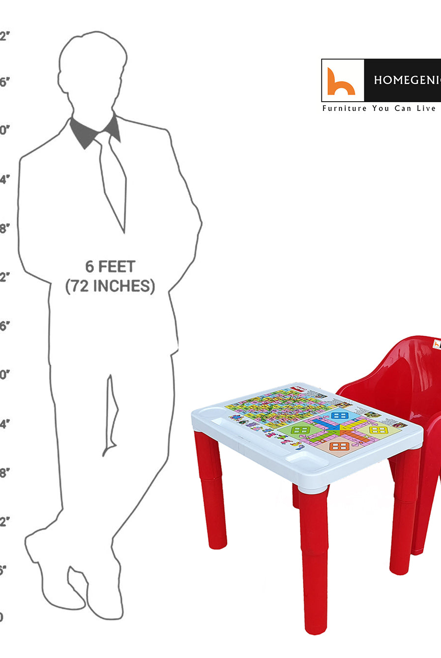 Homegenic Kids Study Table and Table Set (for kids upto 8 years) Plastic Material | HOMEGENIC.