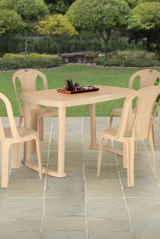 Nilkamal Shahenshah Dining Table Set with 4 Chairs | HOMEGENIC.