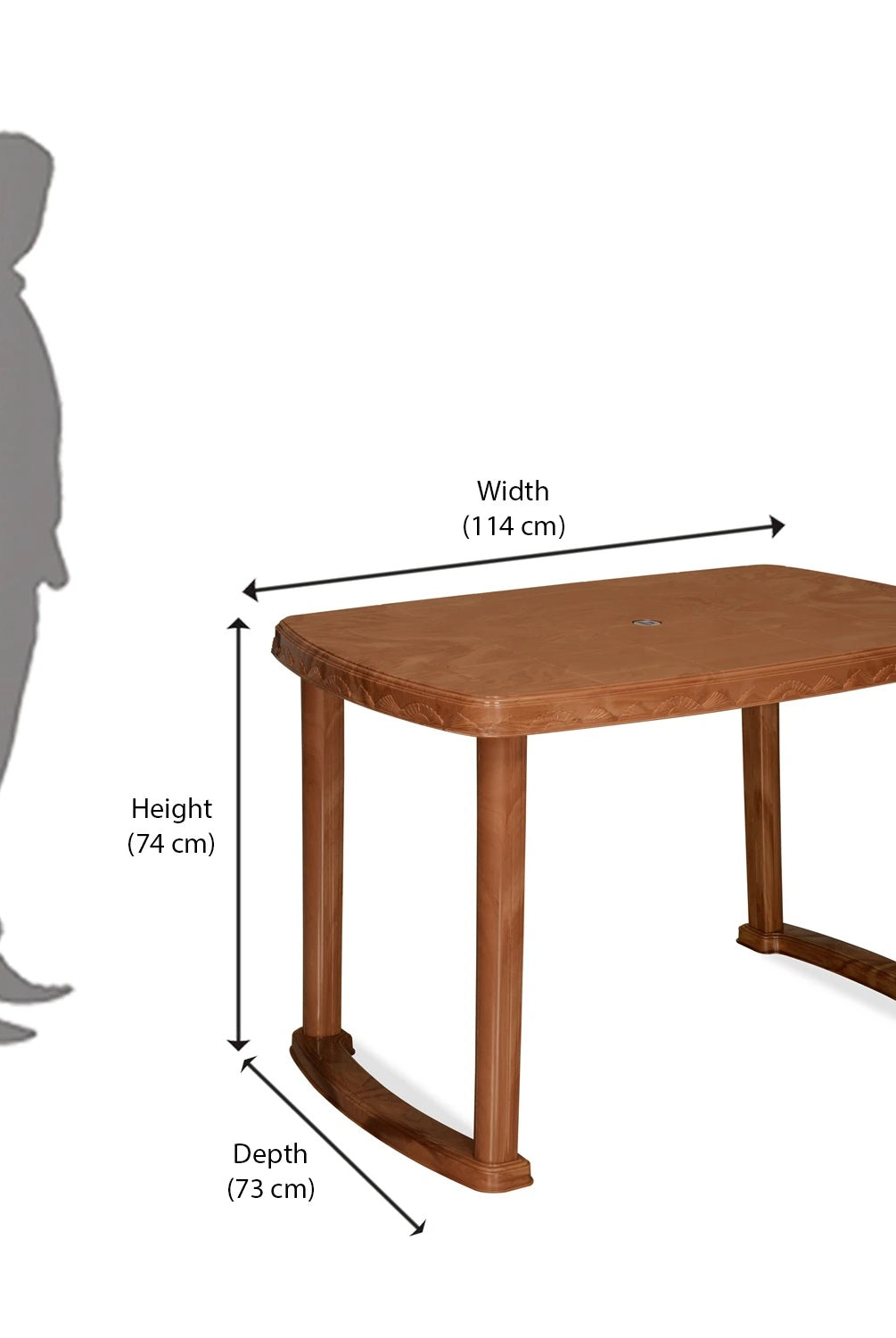 Nilkamal Shahenshah Dining Table Set with 4 Chairs | HOMEGENIC.