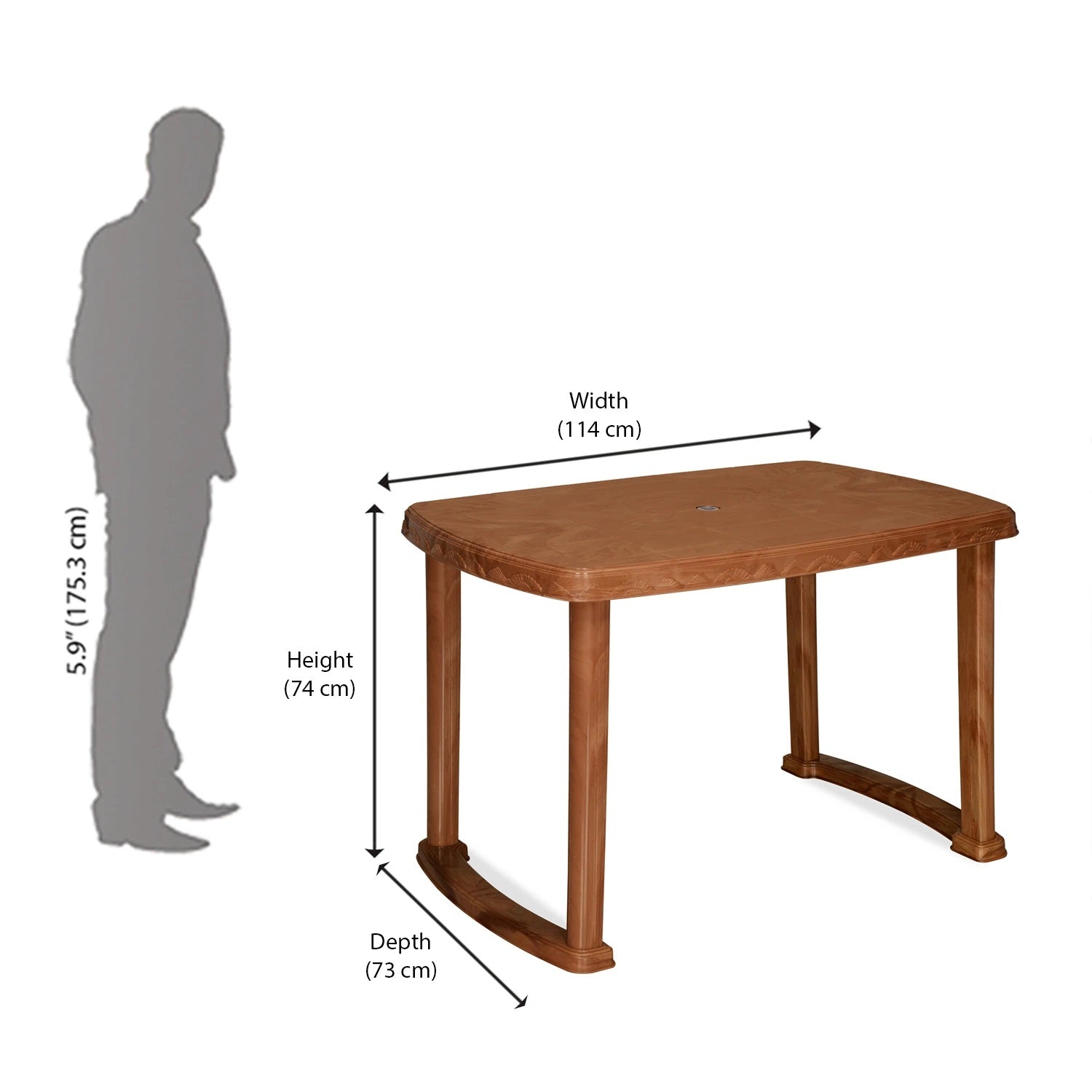 Nilkamal Shahenshah Dining Table Set with 4 Chairs | HOMEGENIC.