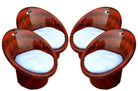 Nilkamal Tub Chair with Cushion- Set of 4 Chairs | HOMEGENIC.