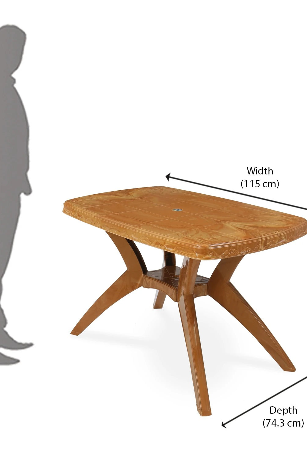 Nilkamal Shahenshah Kross Leg Dining Table Set with 4 Chairs | HOMEGENIC.