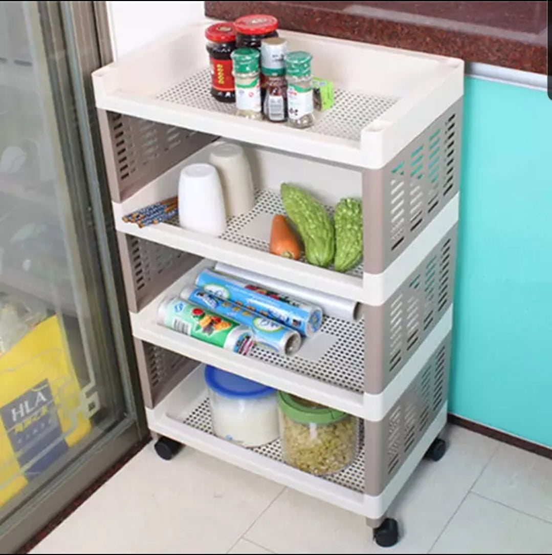 Homegenic Multipurpose Trolly Racks Big 4 shelves with Wheels | HOMEGENIC.