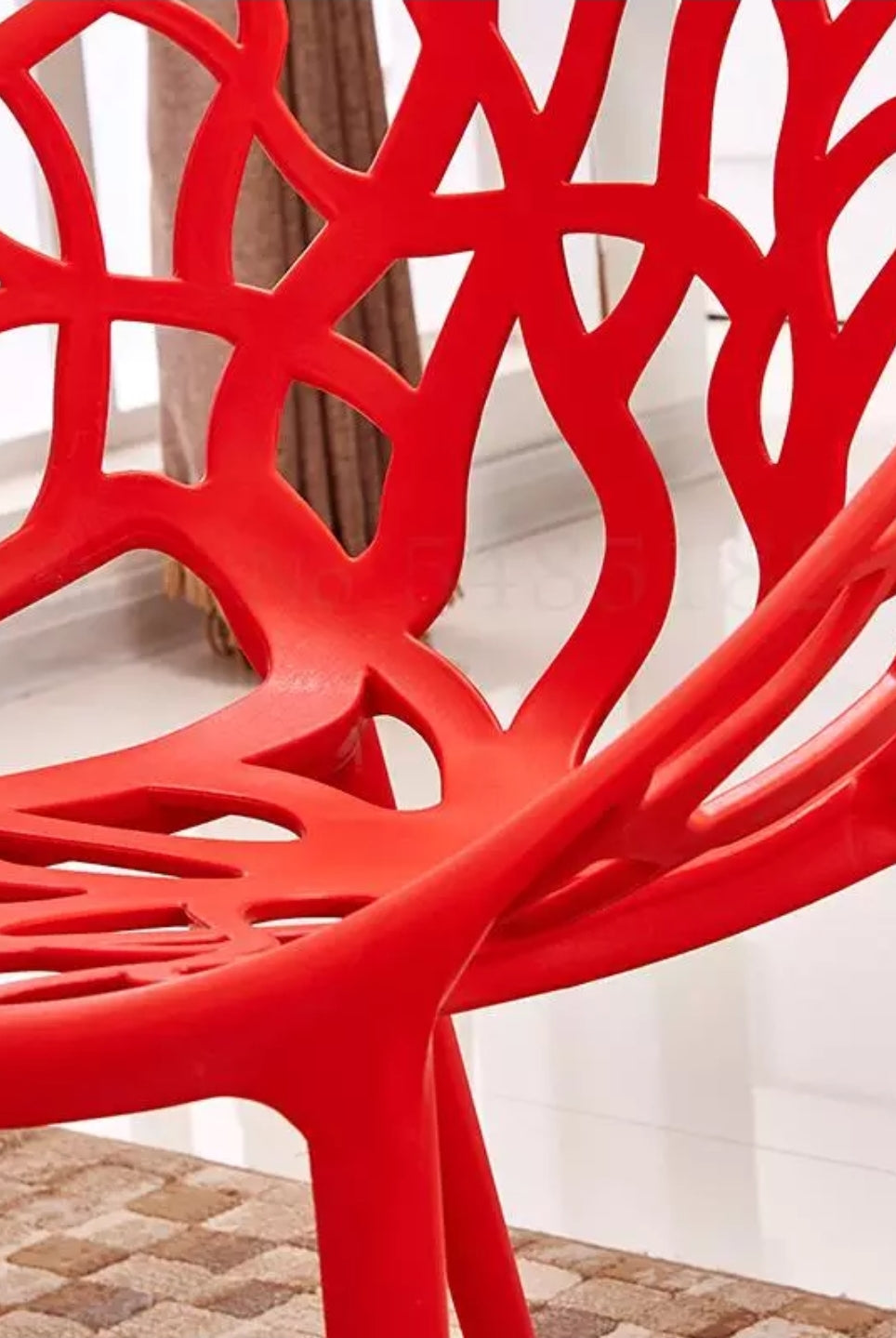 Nilkamal Crystal PP Chairs (Red Color) | HOMEGENIC.