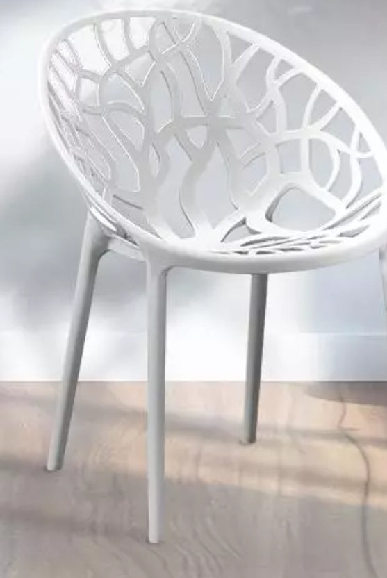 Nilkamal Crystal PP Chairs (White Color) | HOMEGENIC.