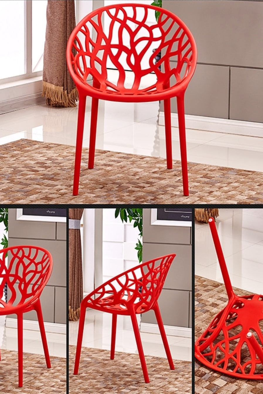 Nilkamal Crystal PP Chairs (Red Color) | HOMEGENIC.