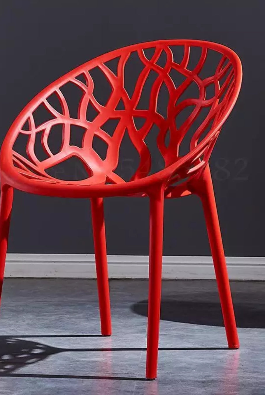 Nilkamal Crystal PP Chairs (Red Color) | HOMEGENIC.