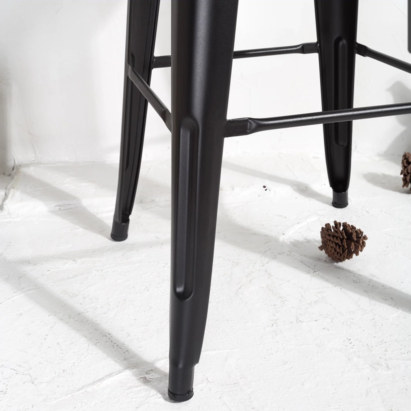 Torup Tolix Metal Bistro Bar Stool with Wood Seat- 30" | HOMEGENIC.