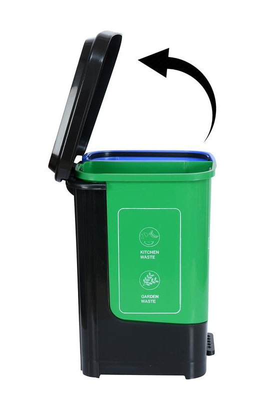 Nilkamal Twin Color Dustbin for Home, Kitchen, Restaurant Blue and Green 10 Ltr | HOMEGENIC.