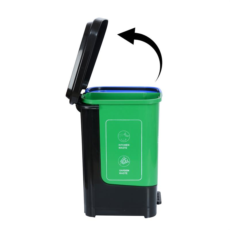 Nilkamal Twin Color Dustbin for Home, Kitchen, Restaurant Blue and Green 10 Ltr | HOMEGENIC.