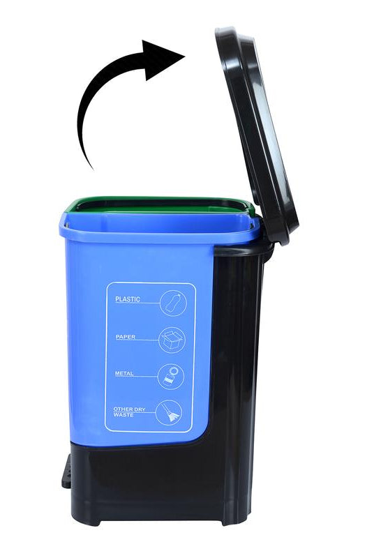 Nilkamal Twin Color Dustbin for Home, Kitchen, Restaurant Blue and Green 10 Ltr | HOMEGENIC.