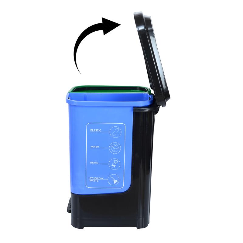 Nilkamal Twin Color Dustbin for Home, Kitchen, Restaurant Blue and Green 10 Ltr | HOMEGENIC.